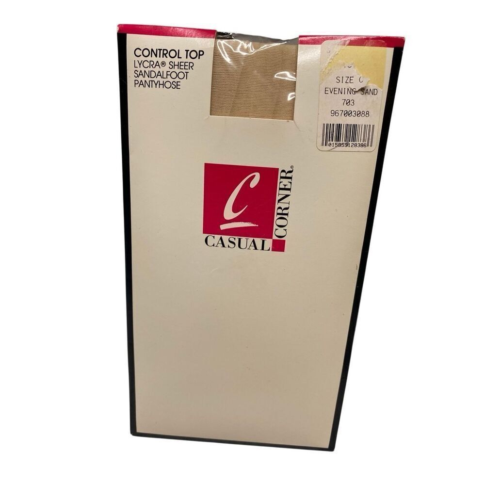 Casual Corner Control Top Pantyhose Evening Sand Size C Lycra Sheer New Formal